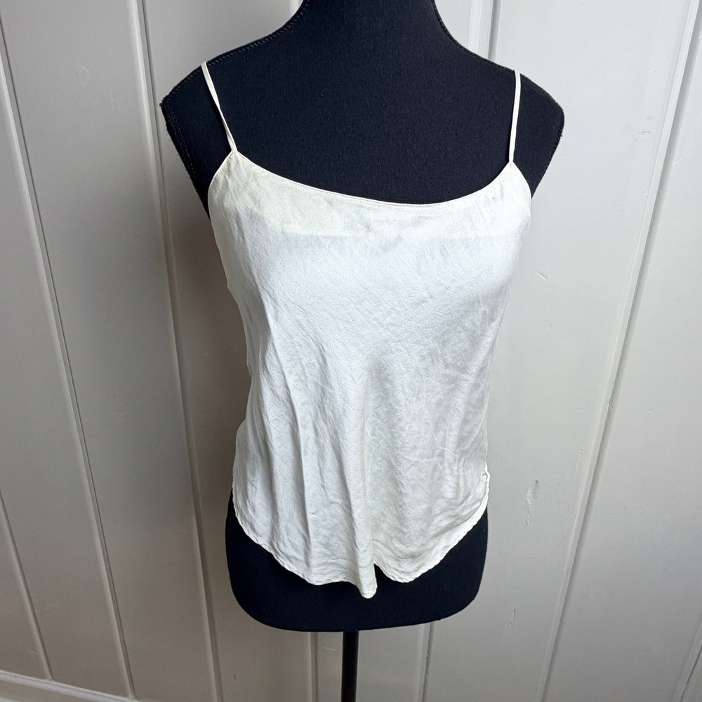 Victoria's Secret Vintage 100% Silk Camisole Top Ivory Cream Petite P Lingerie
